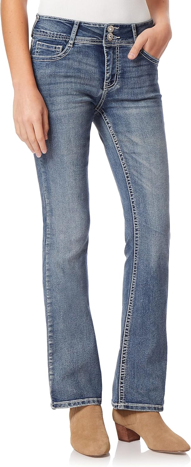 WallFlower Womens Luscious Curvy Bootcut Jeans for Every Body