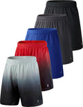 Boys Athletic Shorts Mesh 5 Pack - Breathable Quick-Dry Activewear