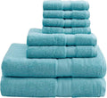 Madison Park 800GSM 8PC Cotton Towel Set - Spa Quality Aqua