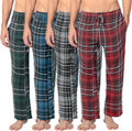 Andrew Scott Men's 4 Pack Cotton Flannel Pajama Sleep Pant - Soft