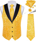 Timeless Men's Paisley Vest Set by DiBanGu for Formal Wear