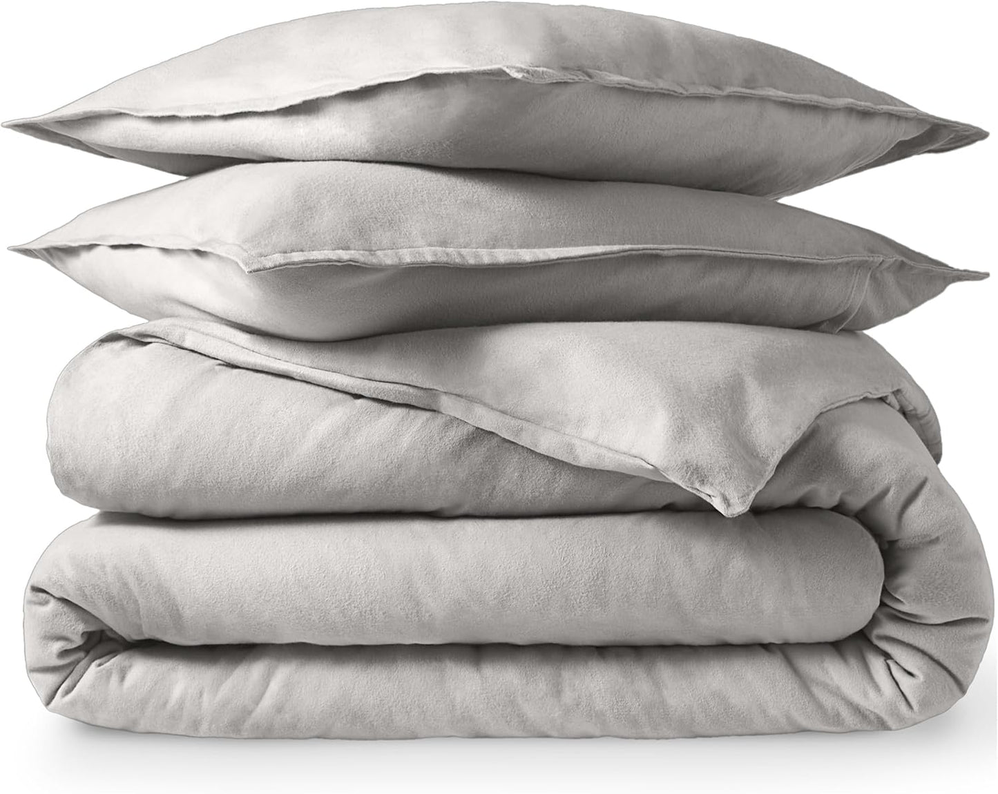 Flannel Duvet Cover Set - Full Size - Soft Cotton Comfort