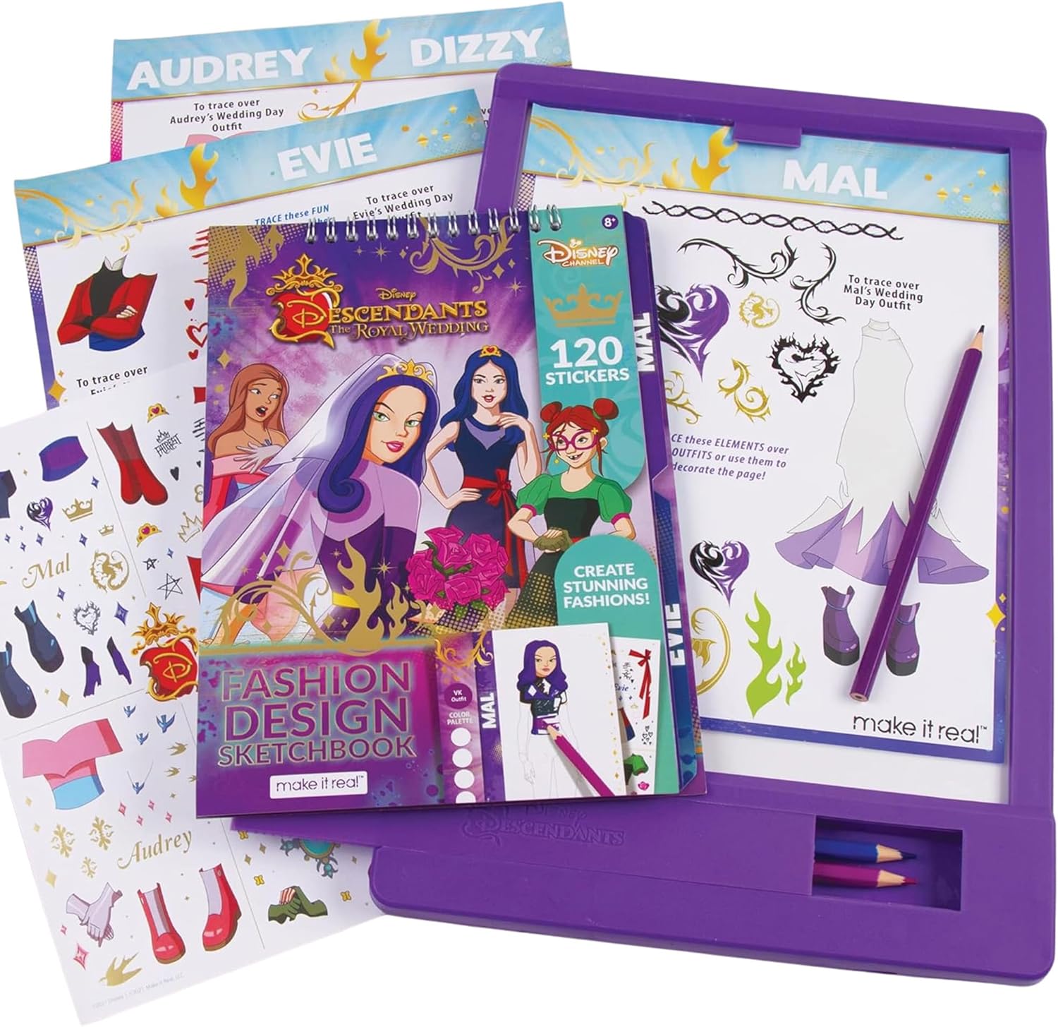 Disney Descendants Royal Wedding Sketchbook with Light Table