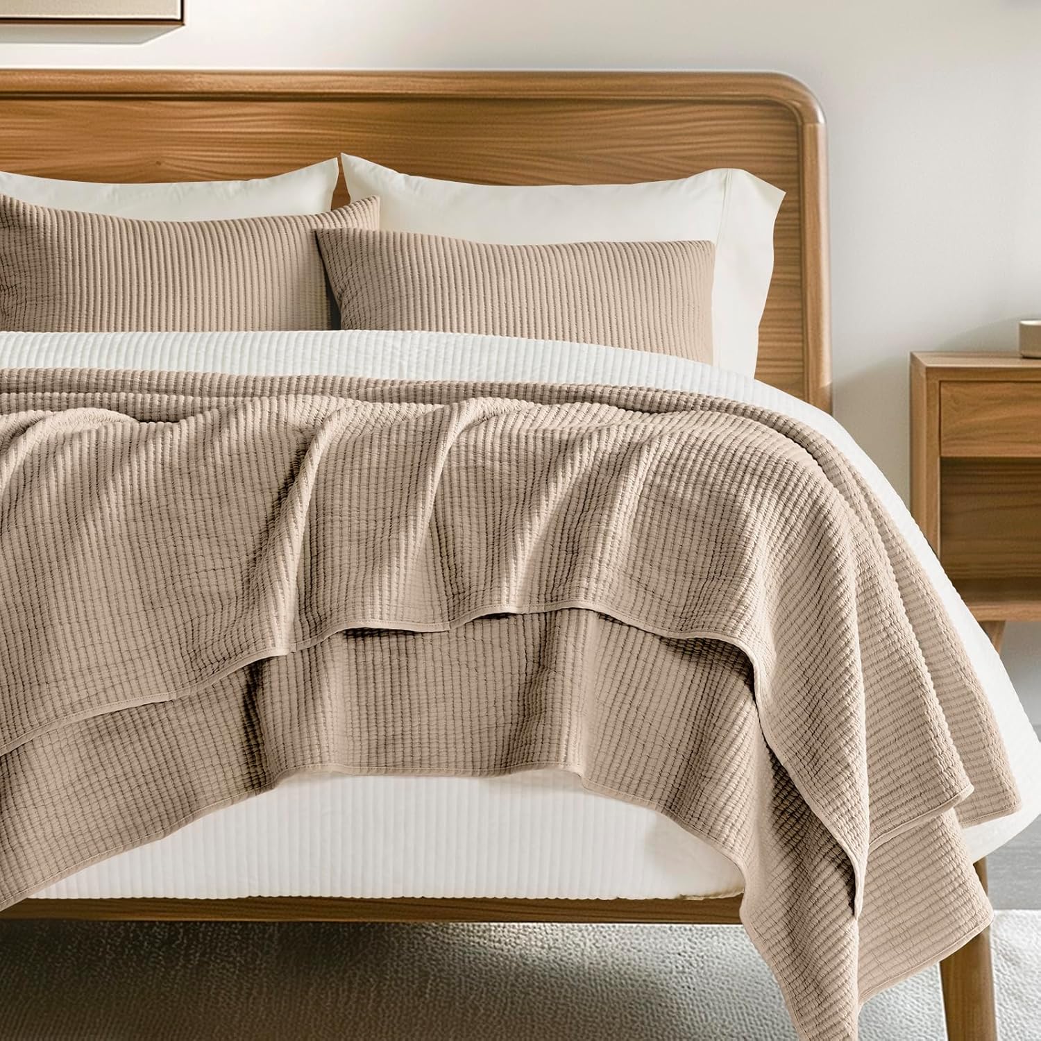 Cotton Coverlet Set King Size 3 Pieces for All Seasons