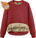 Fleece Interior Women's Crewneck Sweatshirt by TACVASEN for Winter