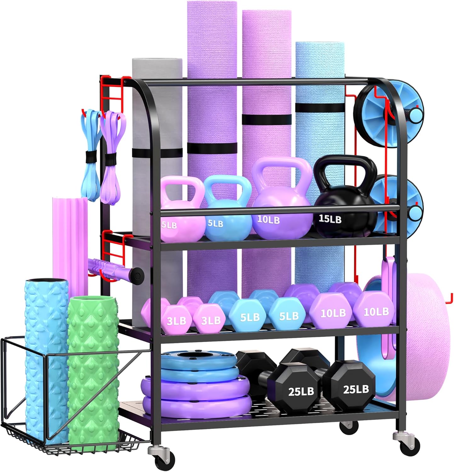 600LBS Dumbbell Rack: Lockable, Adjustable, Portable – GearMustHave