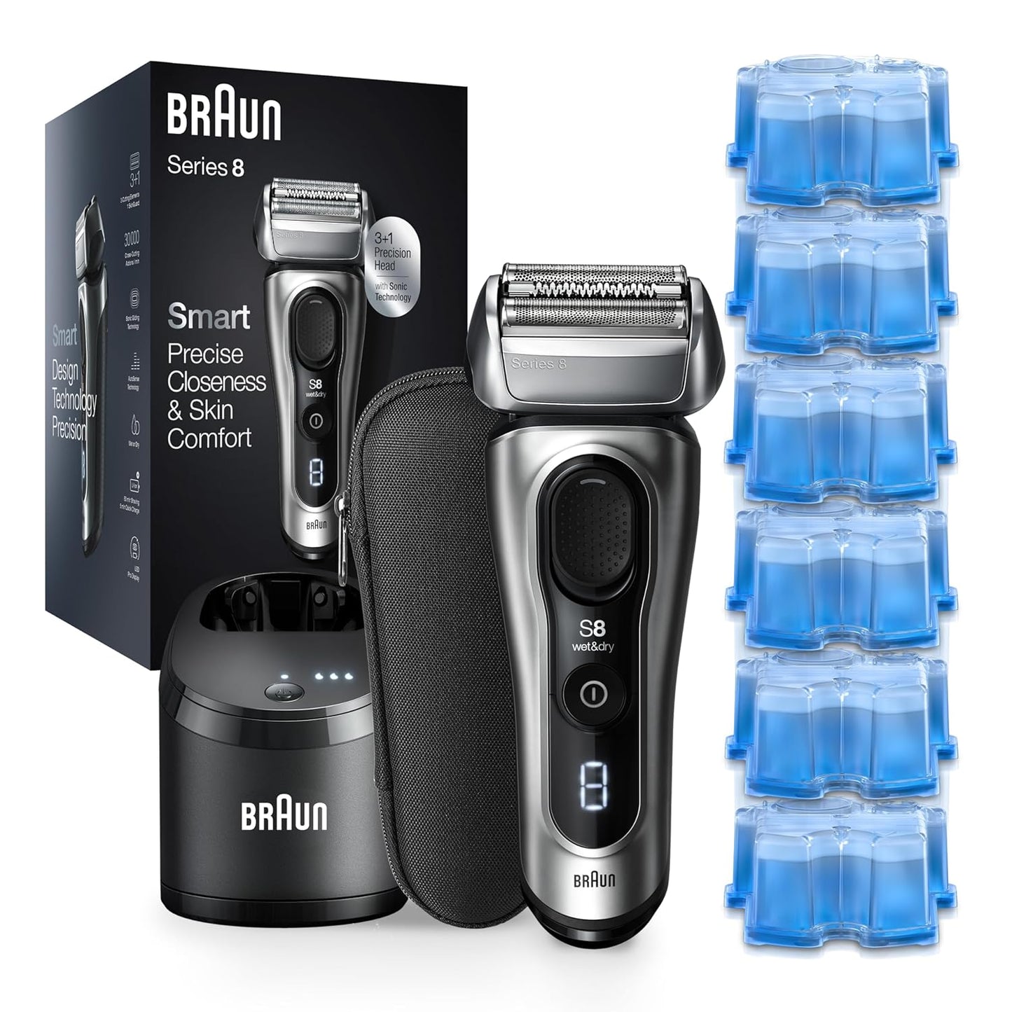 Braun Electric Razor Series 8 8467cc with Precision Trimmer