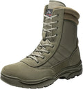 Men's Military Tactical Work Boots with Side Zipper - Ankle Support