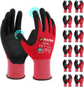 Safety Work Gloves MicroFoam Nitrile Coated - 12 Pairs Pack (Medium)