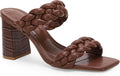 Braided Heels Sandals Chunky Block Heel Double Strap (Style XD2N)