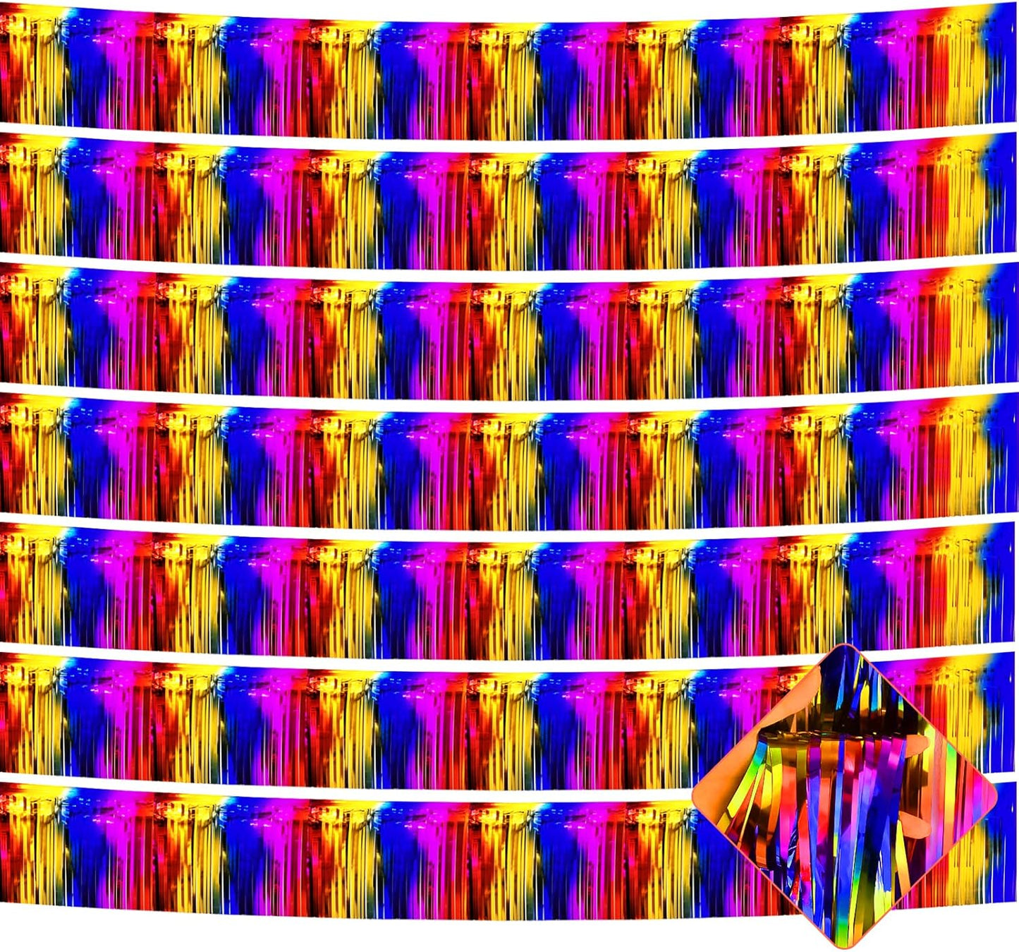 10ft Rainbow Foil Fringe Garland - Party Essential!