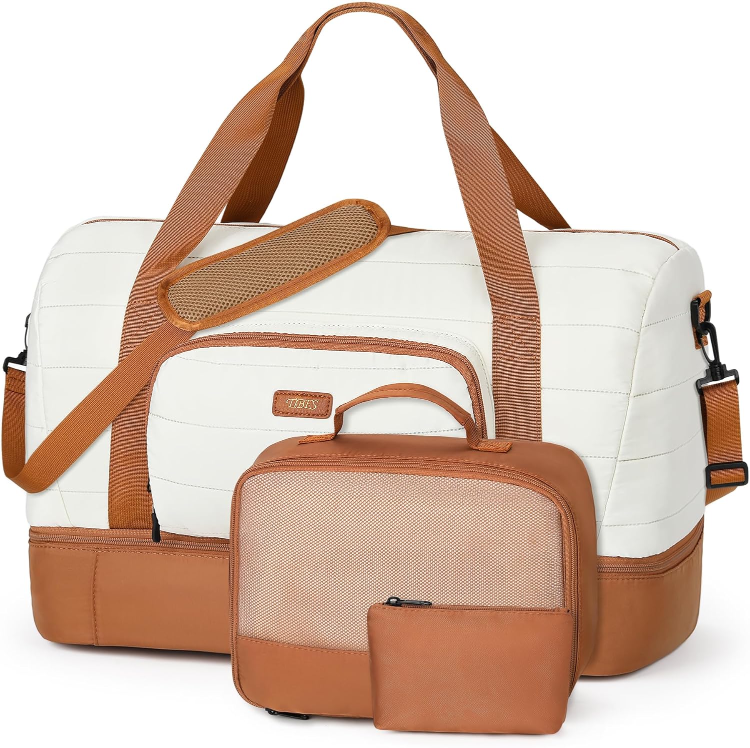 Oversized Travel Duffel Bag with Shoe Compartment for Weekend Trips