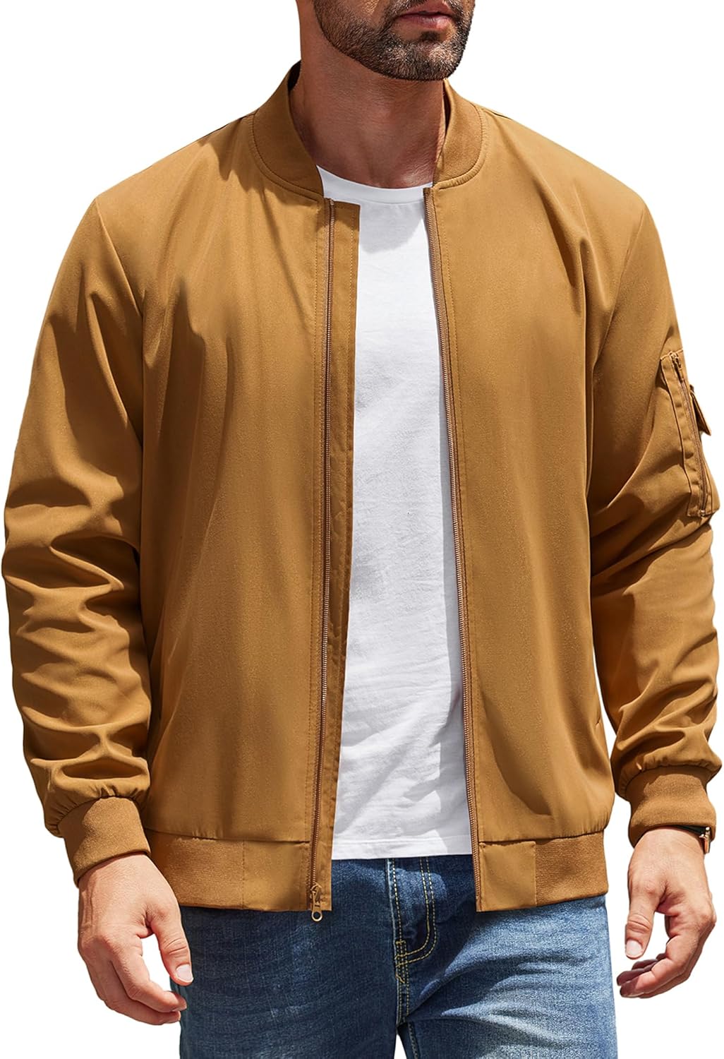 COOFANDY Men's Lightweight Bomber Jacket for Spring and Fall