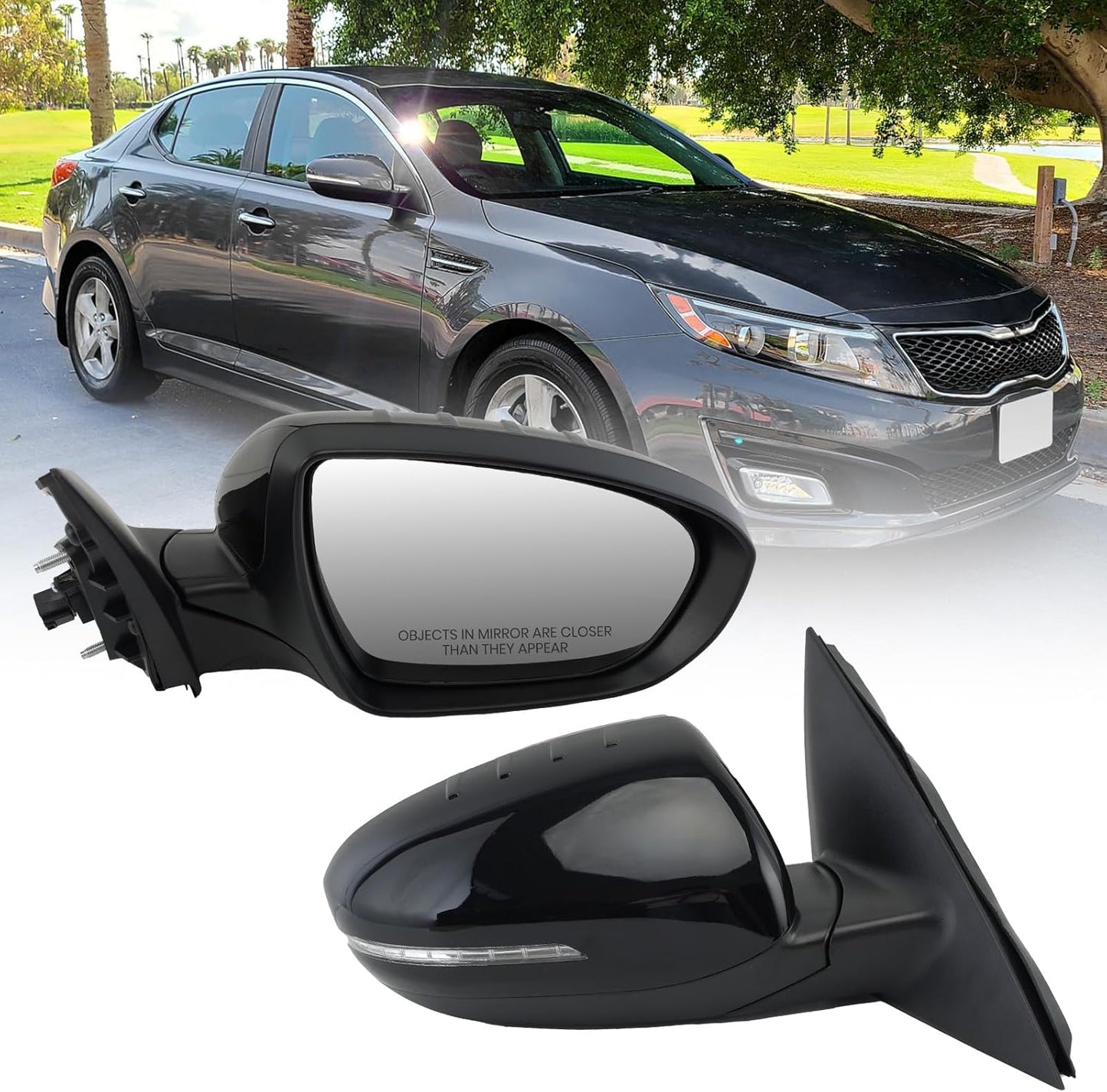 Passenger Side Mirror for 2014 2015 Kia Optima with Heated Features