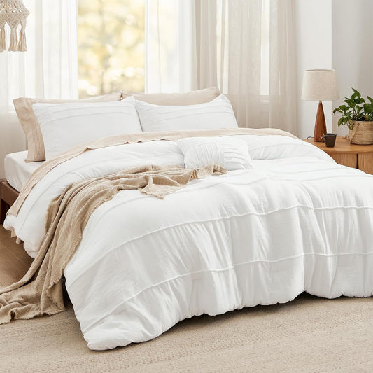California King Comforter Set - Elegant Pinch Pleat Bedding