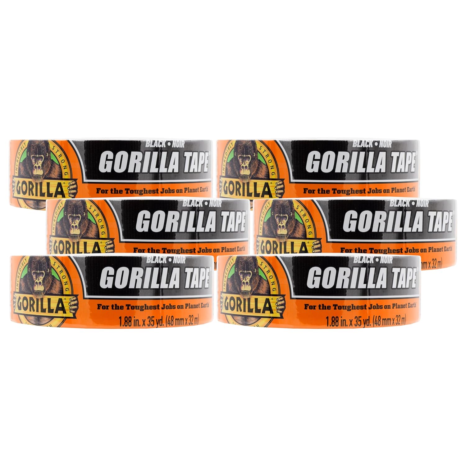 Gorilla Duct Tape - Heavy Duty Black Tape for All Surfaces