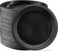 PLASTICPRO 400 PCS Black 10ft in Plastic Dinner Plates - Bulk Pack