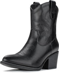 IXU Cowboy Boots for Women Ankle Cowgirl Booties - Wide Mid Calf