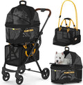 Double Pet Stroller for 2 Small Dogs or 24 Cats - TSA Expandable