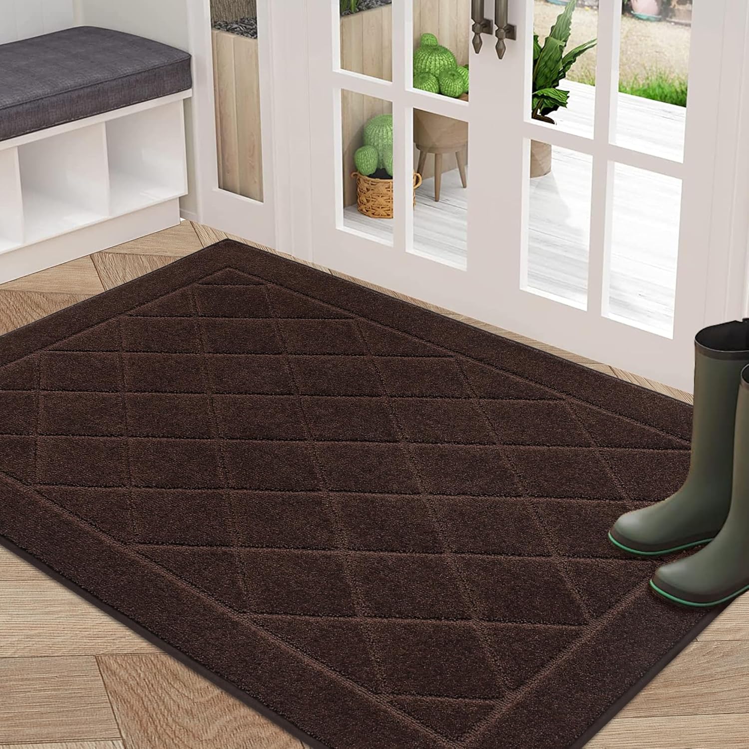 BEQHAUSE Dirt Trapper Door Mat for Clean Floors and Paws