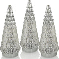 Silver Tabletop Christmas Tree Set of 3 for Festive Decor