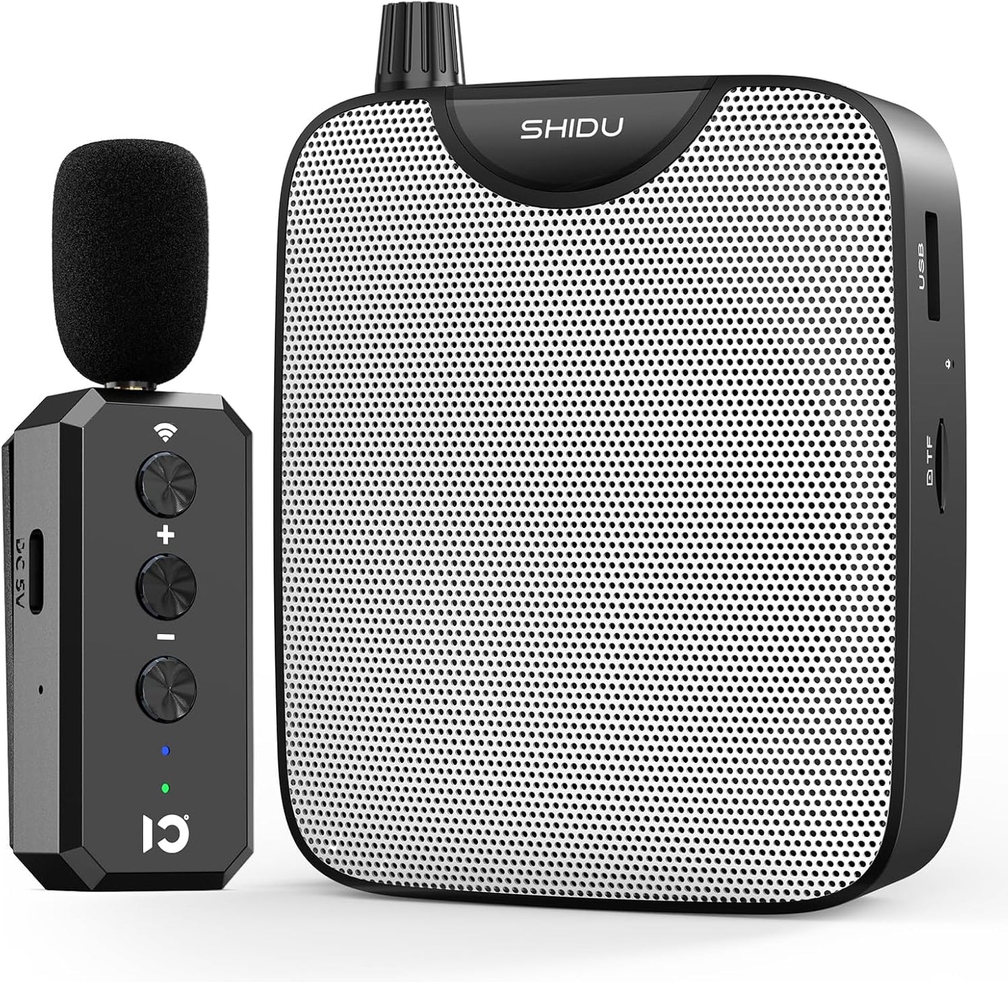 SHIDU 35W Power Voice Amplifier with Bluetooth Lavalier Mic