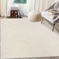 Area Rug 5x7 Cream Machine Washable Non-Slip Modern Abstract Rug