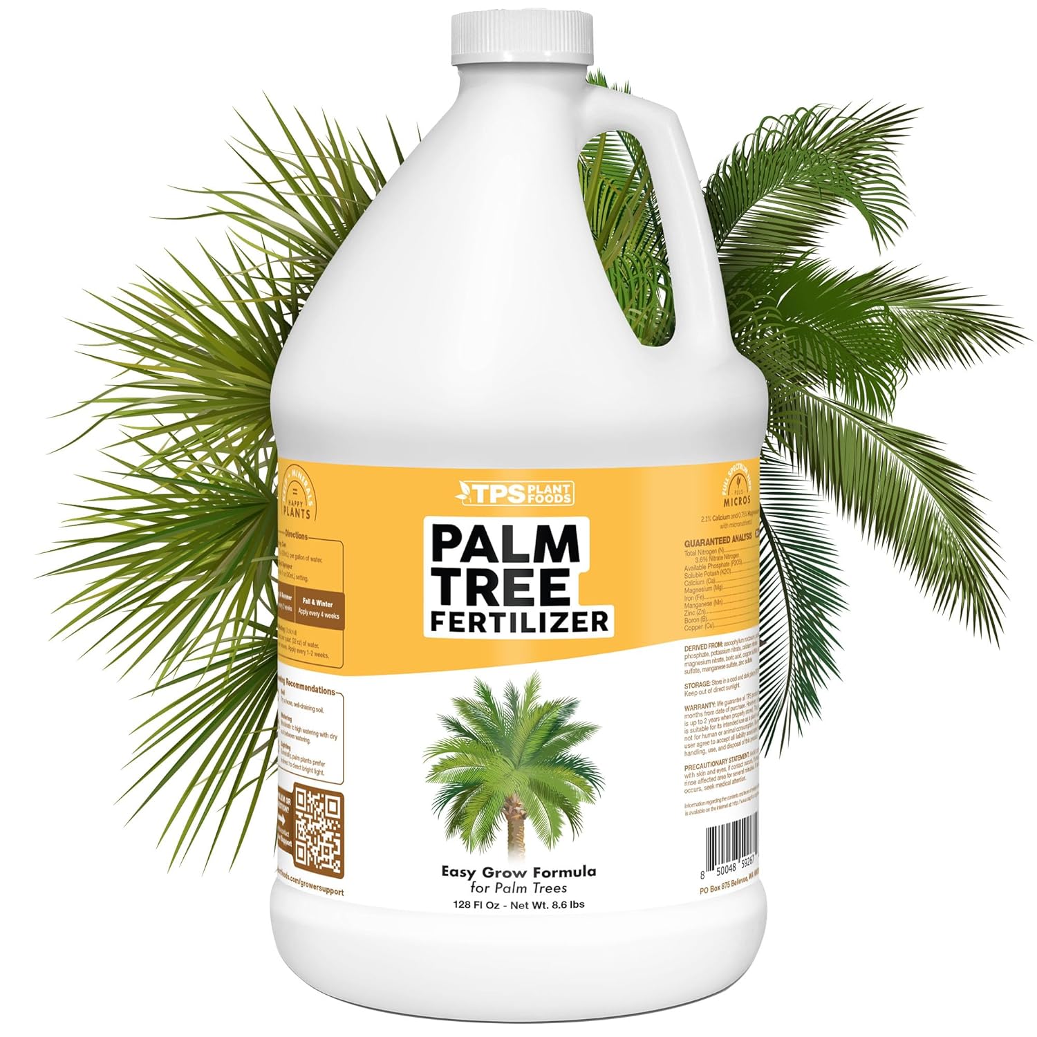 Liquid Palm Tree Fertilizer for All Palms and Ferns, 1 Gallon