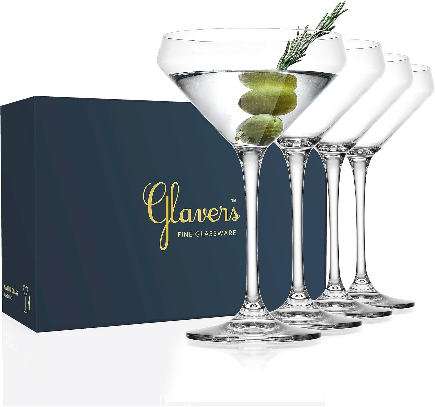 Elegant Glaver's 10.5oz Cocktail Glasses Set