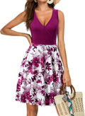 Womens Wrap V Neck Sleeveless Sundress - Flattering Summer Dress