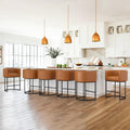 LUE BONA 27 in Counter Height Bar Stools Set of 6 - Modern Barrel