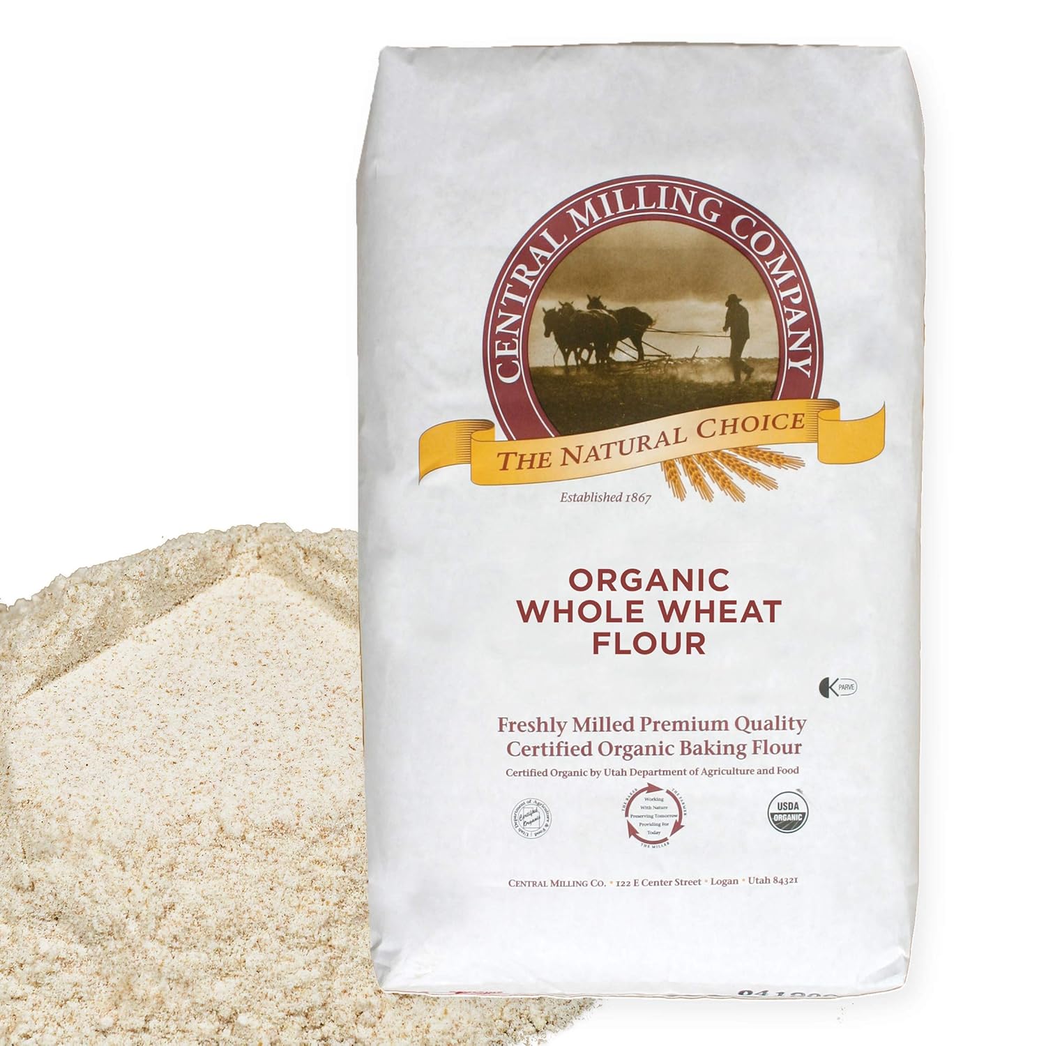 Organic 100% Whole Wheat Flour for Delicious Bread Recipes