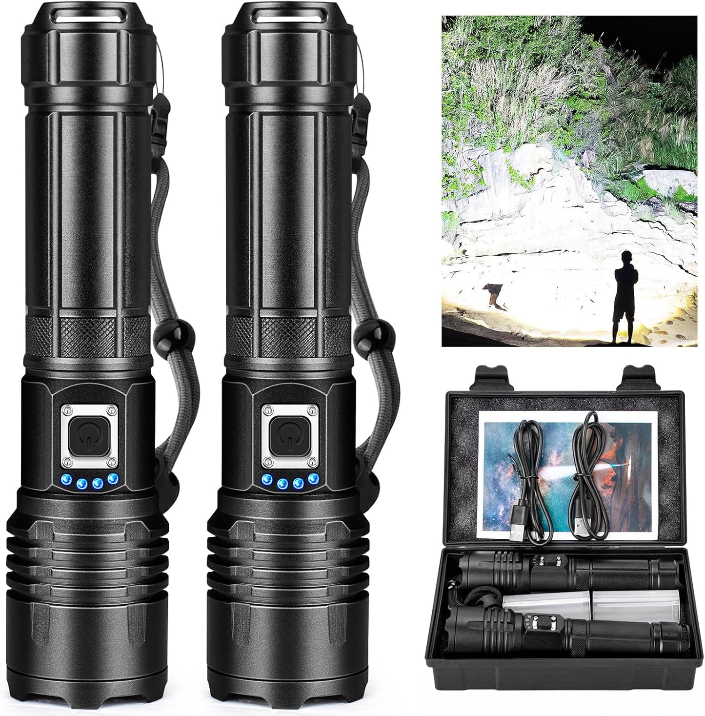 Cinlinso High Lumens Rechargeable Flashlight