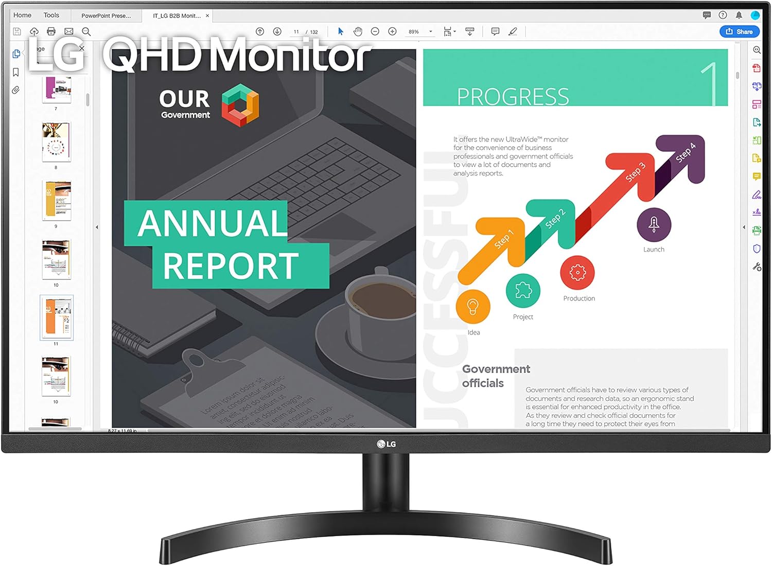 LG 32-Inch QHD Monitor with HDR 10 & FreeSync