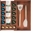 Acacia Tea Bag and Coffee Pod Kitchen Drawer Organizer - Expandable