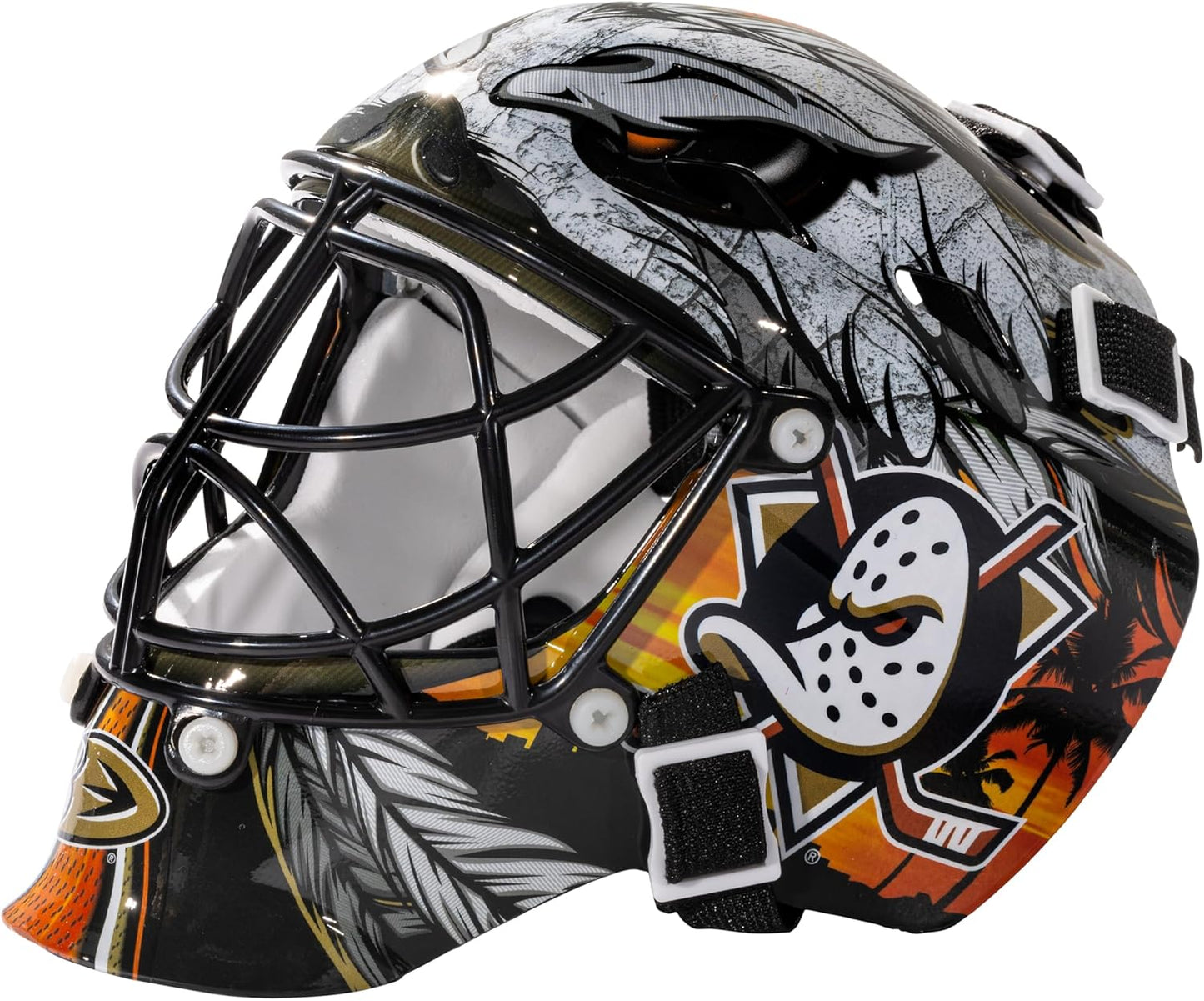 Collectible NHL Team Logo Mini Hockey Goalie Mask with Case