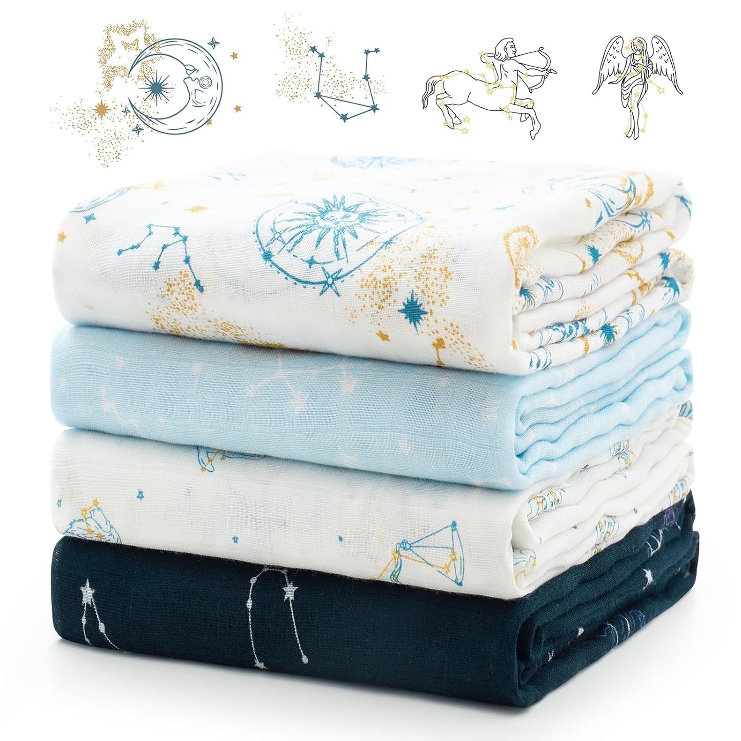 Momcozy Muslin Swaddle Blankets for Newborns, Soft & Versatile