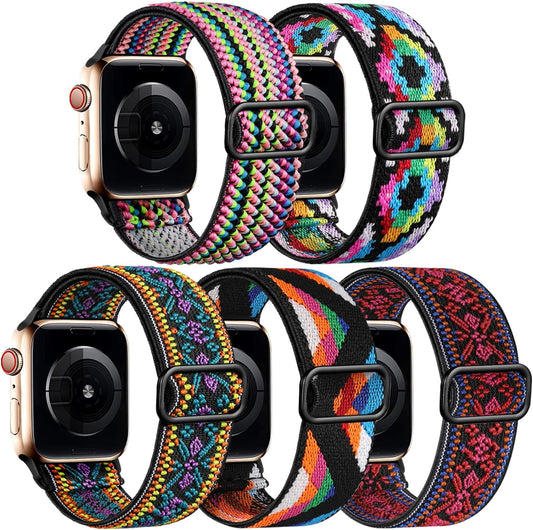Easuny 5-Pack Elastic Bands for Apple Watch Women