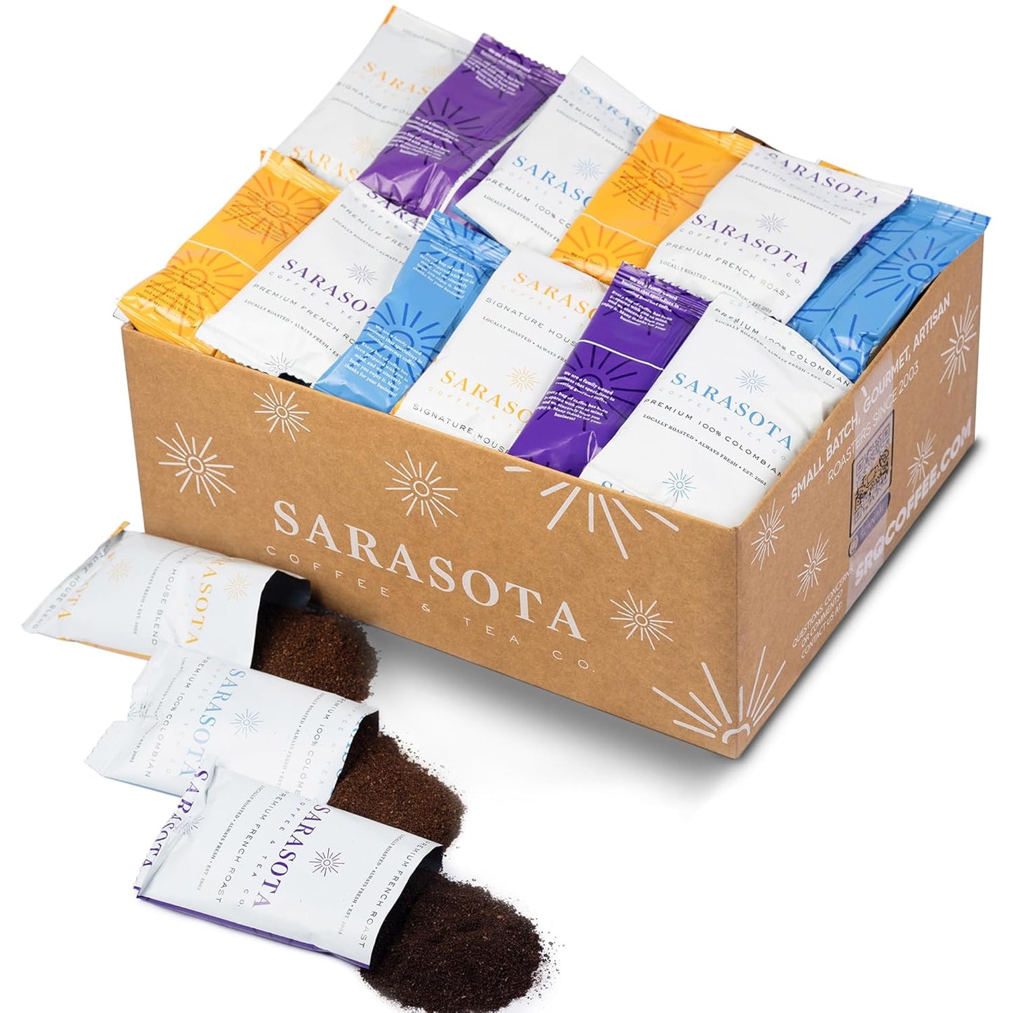 Sarasota Coffee Ground Packets Gift Set for Coffee Lovers