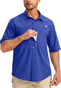 Men's Fishing Shirts with Zipper Pockets UPF 50+ Lightweight Cool UVA