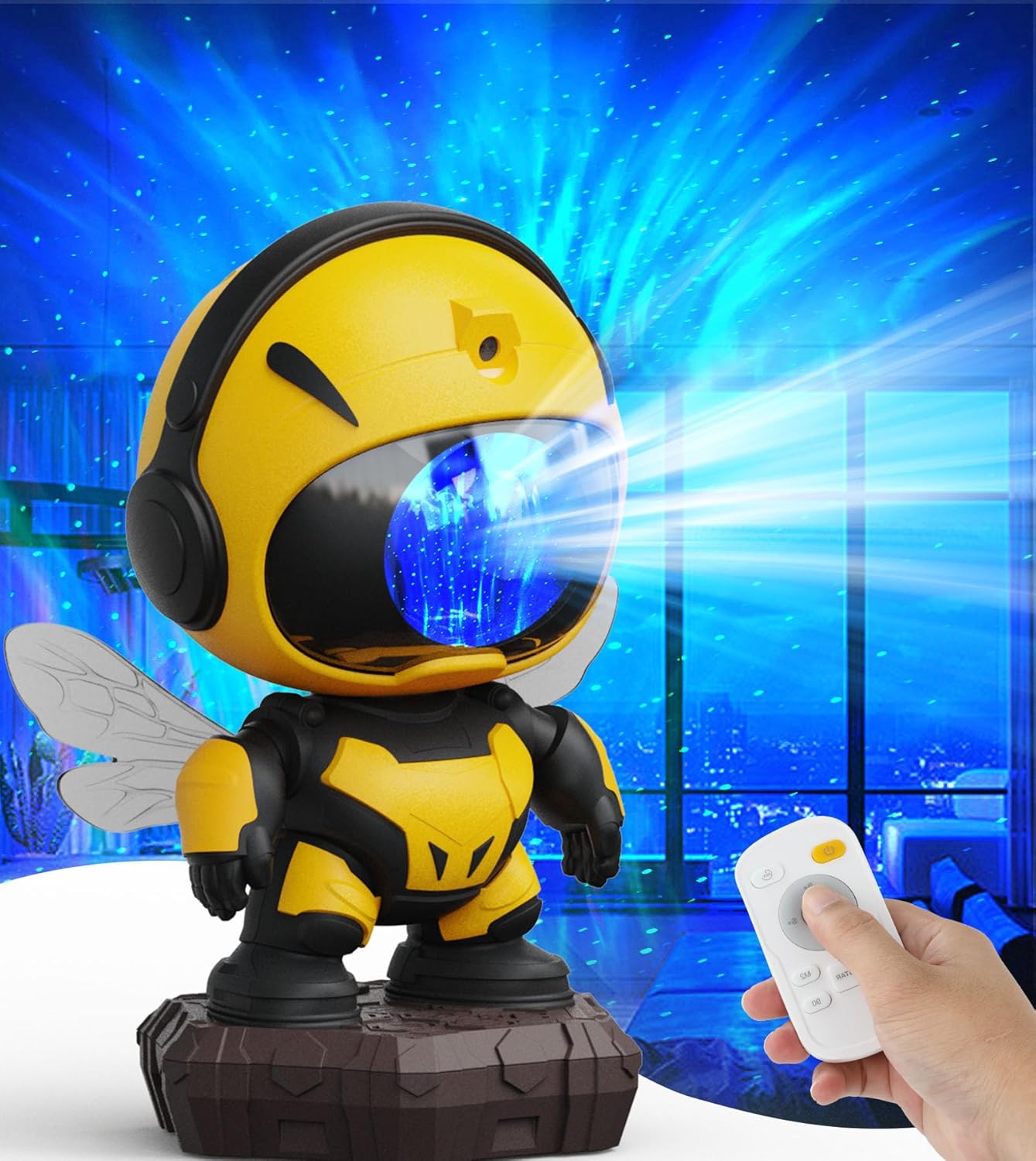 Starry Night Galaxy Projector - Timer Remote, Adjustable Light