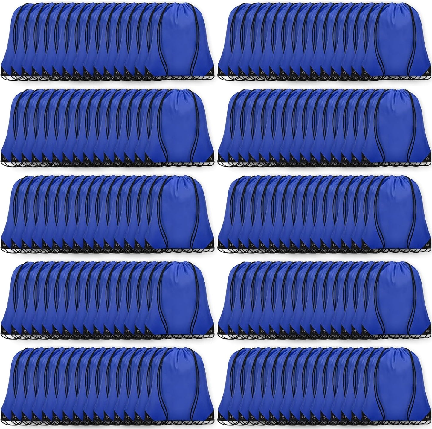 150Pcs Drawstring Backpack Bulk Cinch Sackpack for Gym Use