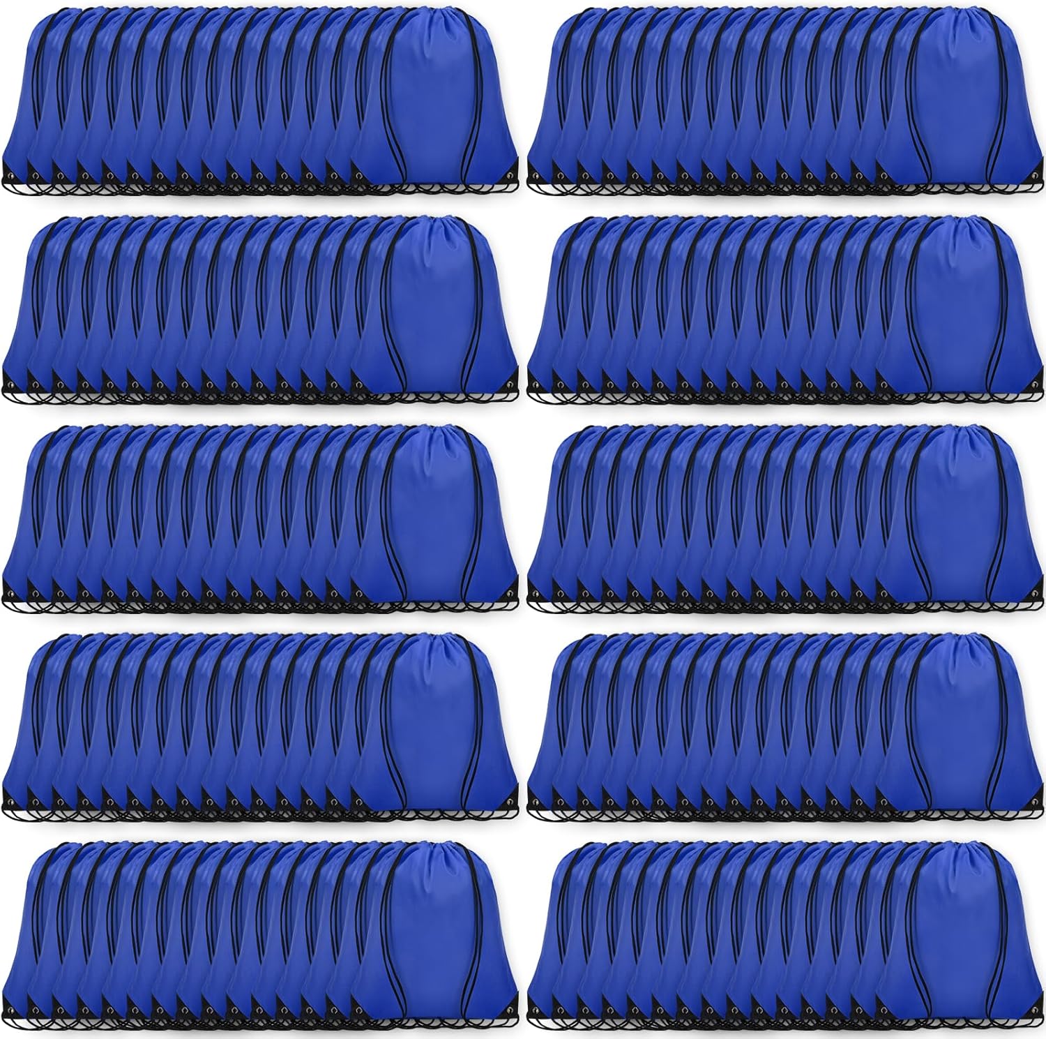 150Pcs Drawstring Backpack Bulk Cinch Sackpack for Gym Use