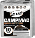 Tarps Heavy Duty Waterproof 20x40 Ft 10 Mil - Durable, Rip Resistant