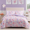 Full Size Comforter Sets with Sheets for Girls - Cute Pink Botanical