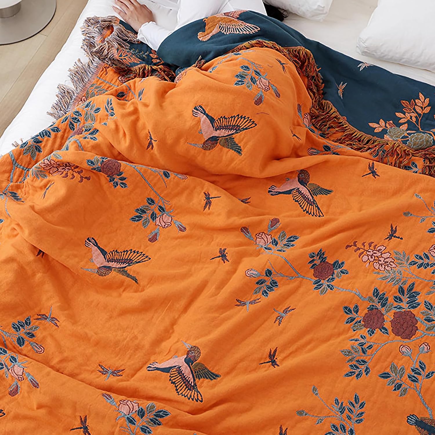 Snycler Boho Throw Blanket for Bed - Organic Cotton Softness