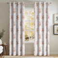 NICETOWN 100% Blackout Floral Taupe Curtains for Bedroom