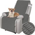 Foxdecor Recliner Chair Cover - Dark Grey Corduroy Protector 23in