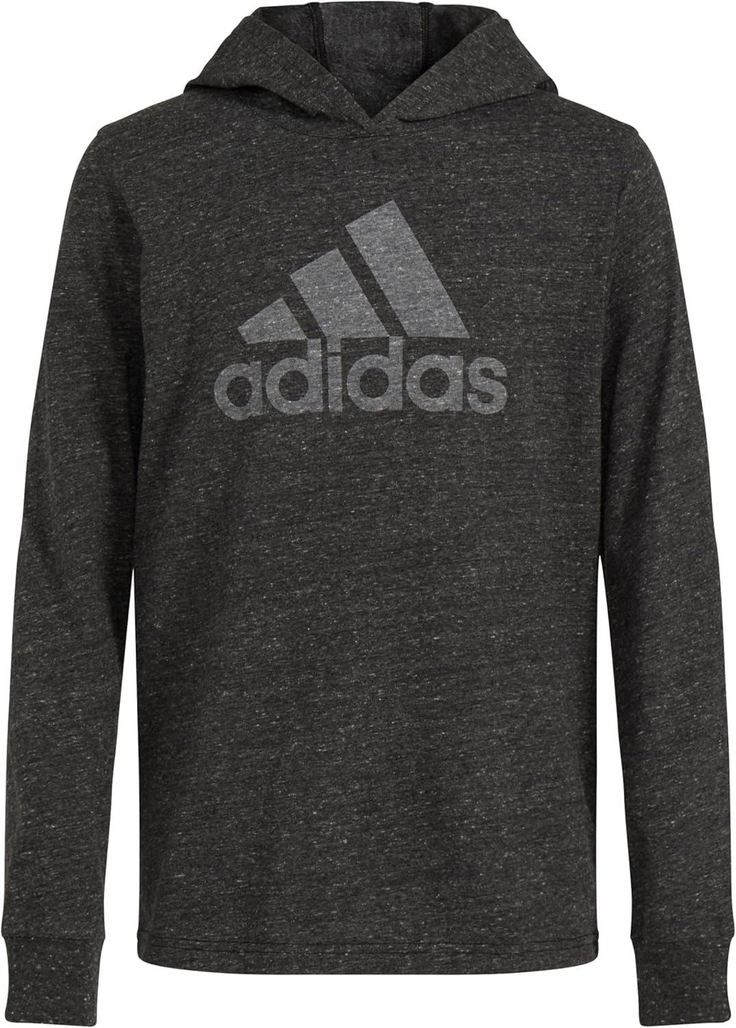adidas Boys' Logo Hooded Long Sleeve Tee