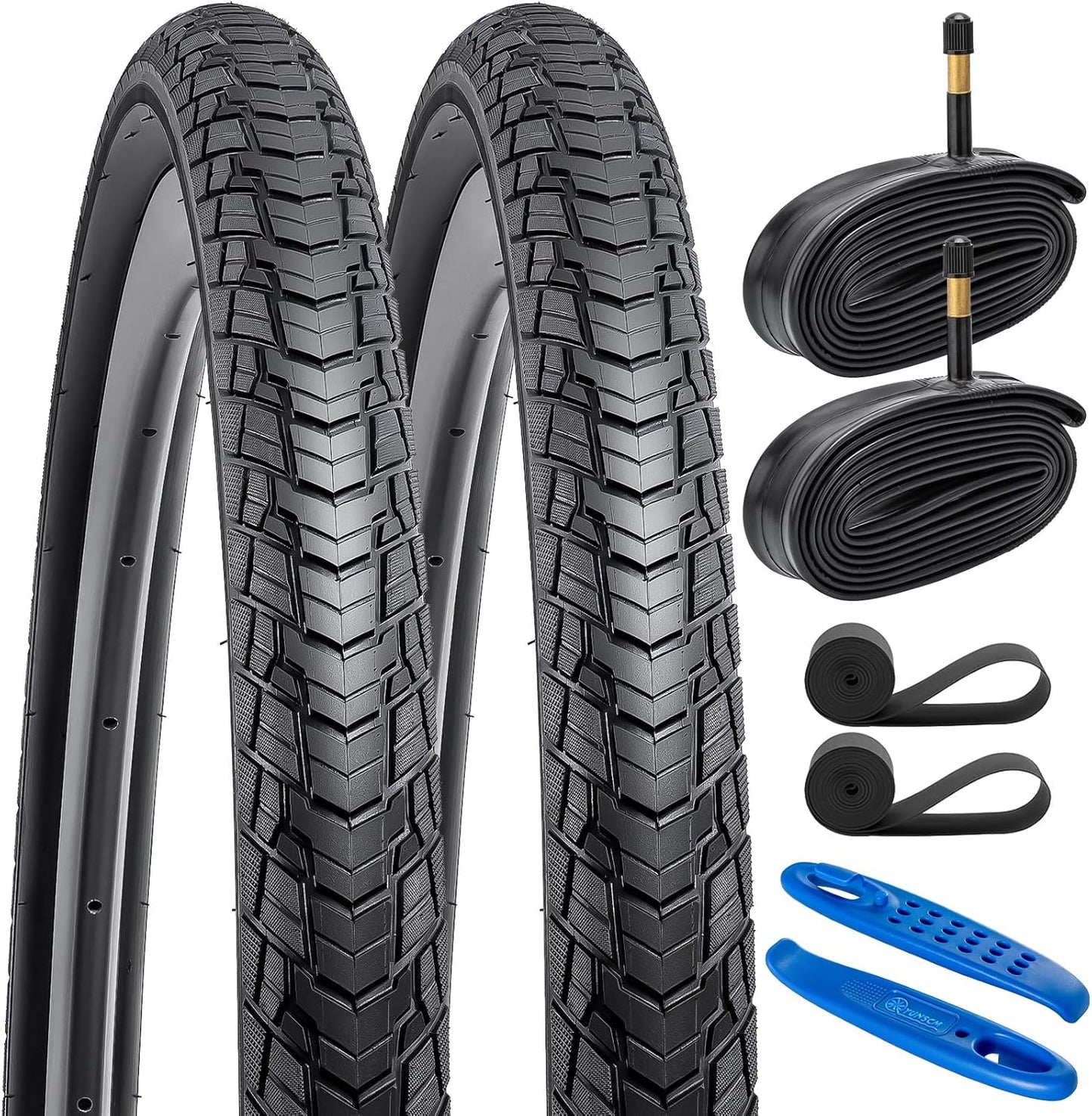 YUNSCM 2-PCS 700C Bike Tires and Tubes for Gravel Bikes